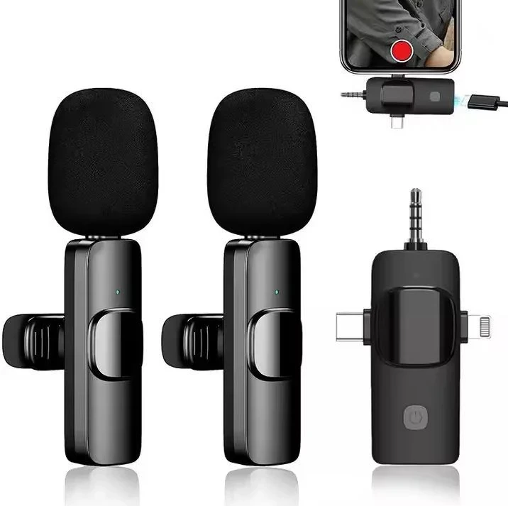 K15 3-in-1 Wireless Lavalier Microphone