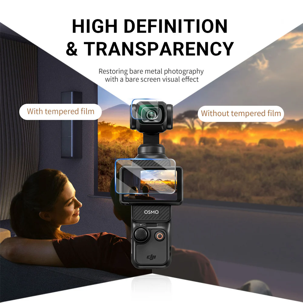 DJI OSMO pocket 3 lens protective film mirror HD tempered glass film