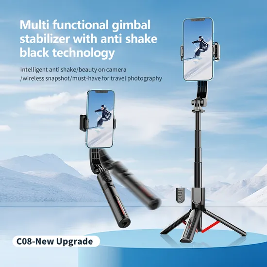 C08 Mobile Gimbal Stabilizer – 2-Axis Handheld Smartphone Video Stabilizer for Smooth Filming
