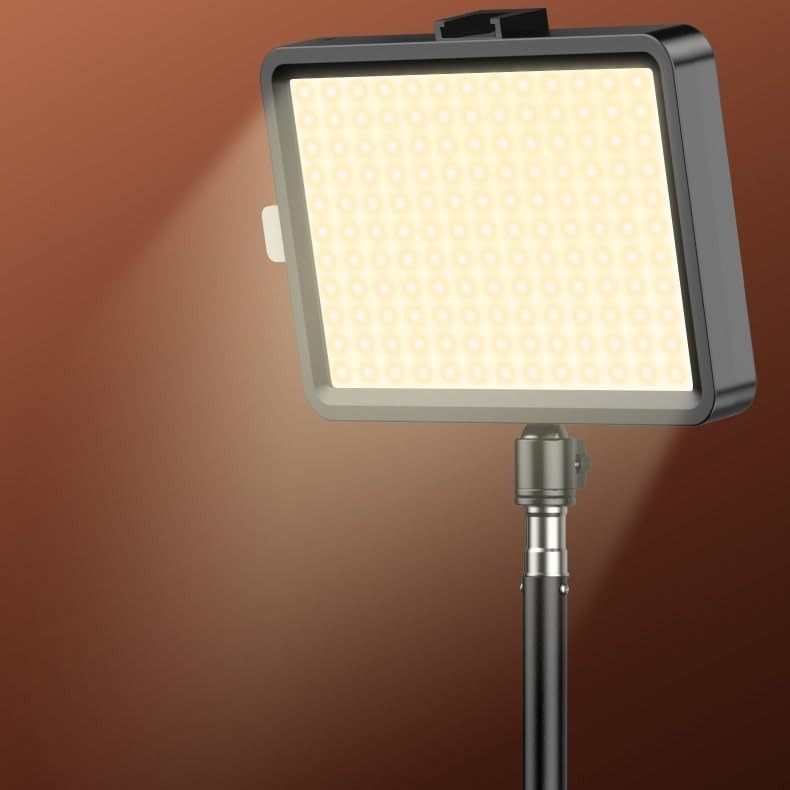 Tripod with mobile mount and light suitable for cooking vlog/product review/content creators