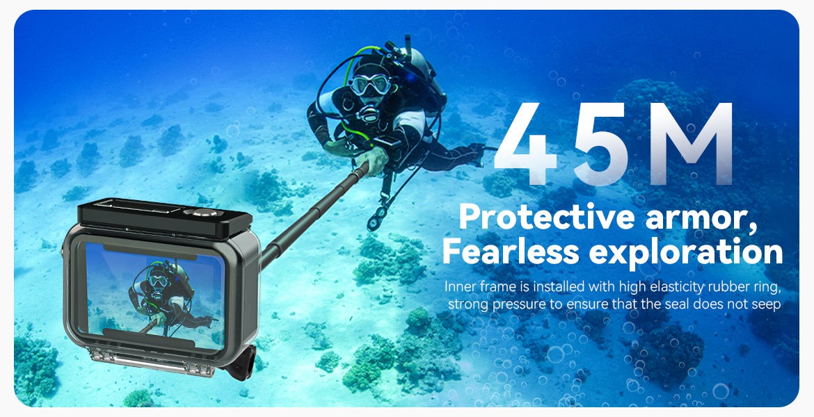 TELESIN Waterproof Case for DJI Action 5 Pro/4/3