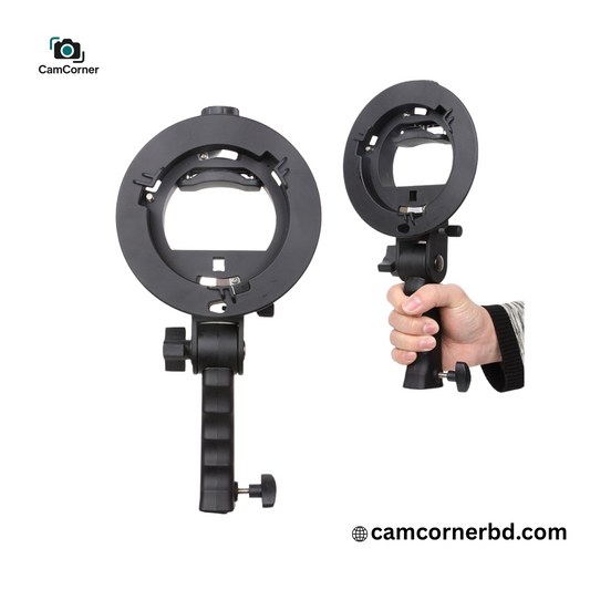 S Mount for camera flash Mouth Flash Bracket Handheld S-Shaped Chuck Bracket