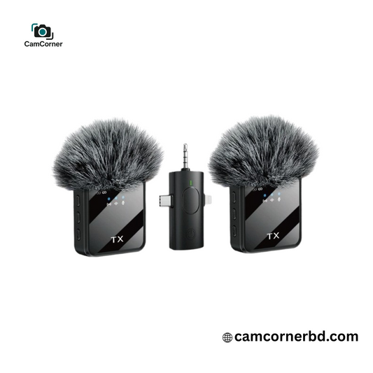 F11-2 Wireless Lavalier Microphone – Clip-On Mic for Smartphone, DSLR, YouTube & Live Streaming