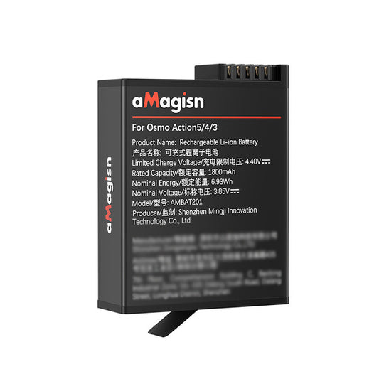 aMagisn - 1800 mAh Battery for DJI Action 3/4/5 Pro