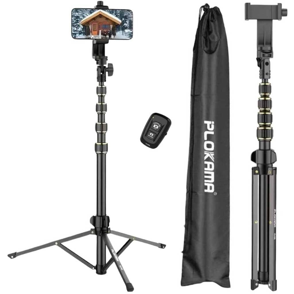 Plokama PK-998 Adjustable Tripod Stand with Bluetooth Remote