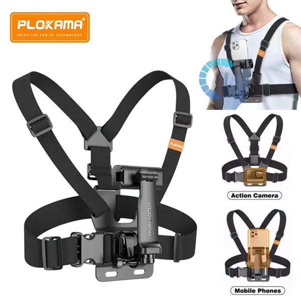 PLOKAMA CX10 Adjustable Chest Strap Phone Mount Holder
