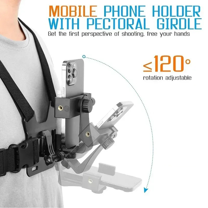 PLOKAMA CX10 Adjustable Chest Strap Phone Mount Holder