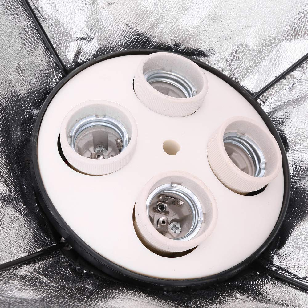 Adjustable Softbox with 4-Socket E27 Lamp Holder & Light Stand