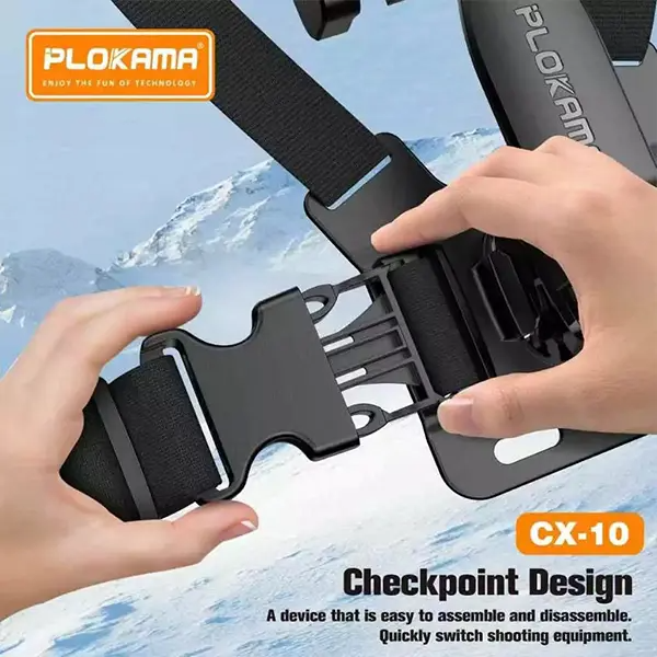 PLOKAMA CX10 Adjustable Chest Strap Phone Mount Holder
