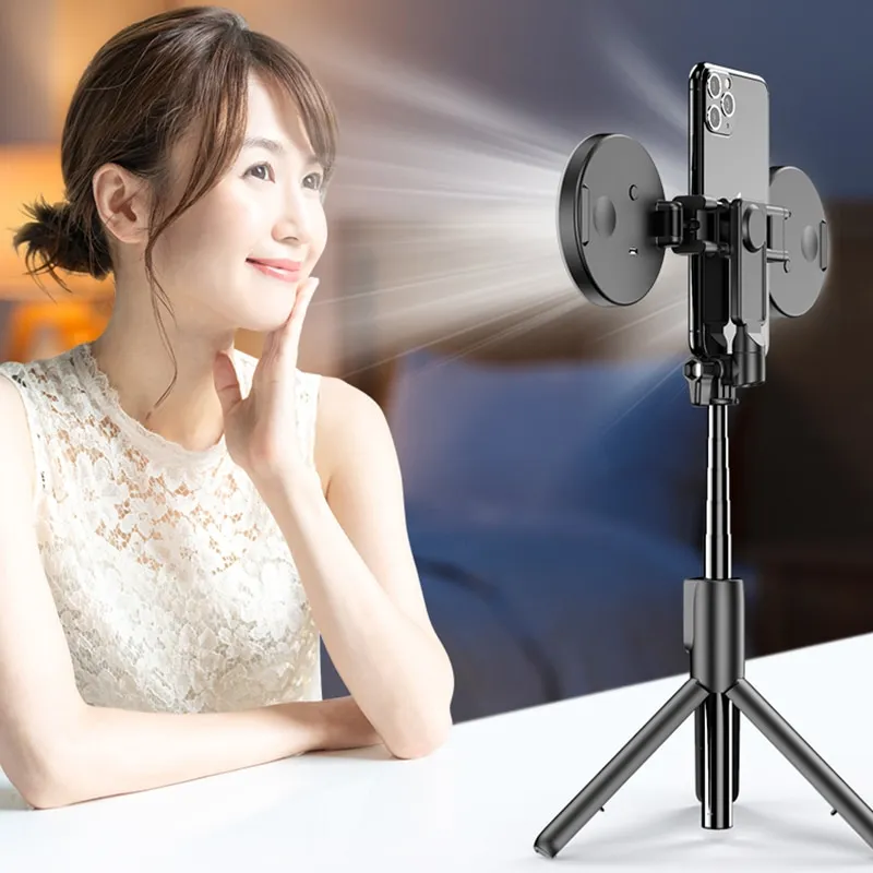 Plokama LIVE-K9 Pro Long Selfie Stick with Tripod Stand & Ring Light